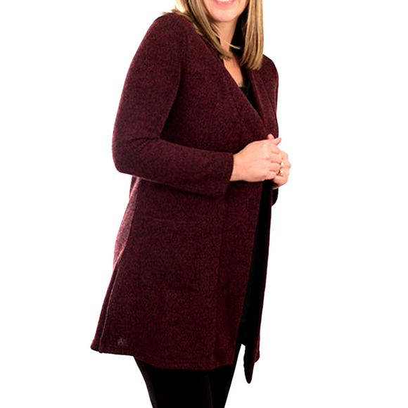 NWT Super Soft Burgundy Long Cardigan - size Small - Picture 3 of 4